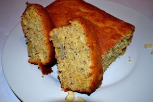 The finished bread, soft, warm, and the butter melts right in!